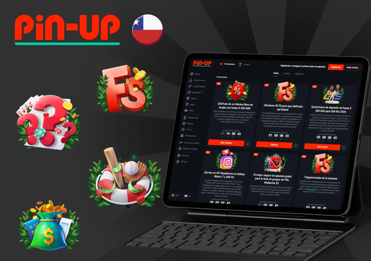 Bonos y Promociones en Pin Up Chile